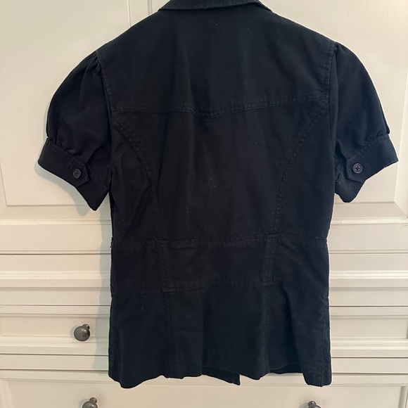 Isaac Mizrahi Black Double-Breasted Short Sleeve Blazer - Picture 3 of 5